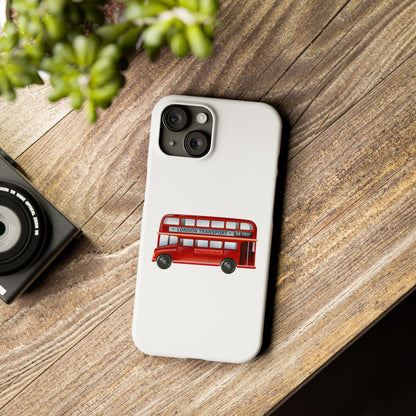 Vintage London Bus Phone Cases | Slim Phone Cover, London Gifts, Travel Accessories, Unique Phone Case, Bus Lover Gift