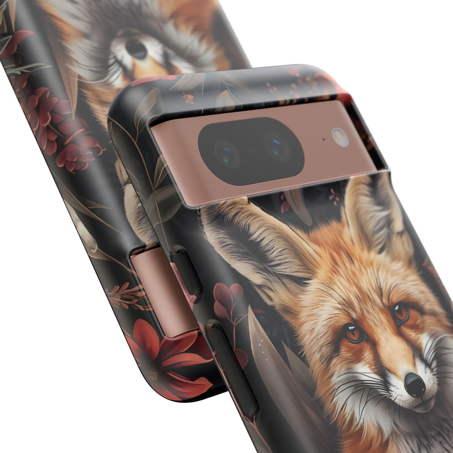 Fox Floral Phone Case, Tough Cases for Animal Lovers, Nature Themed Gift, Cute Phone Cover, Wild Fox Protector
