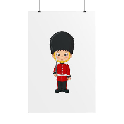 Whimsical Soldier Rolled Poster Art, Children's Room Decor, Cute Wall Art, Nursery Wall Hanging, Gift for Kids
