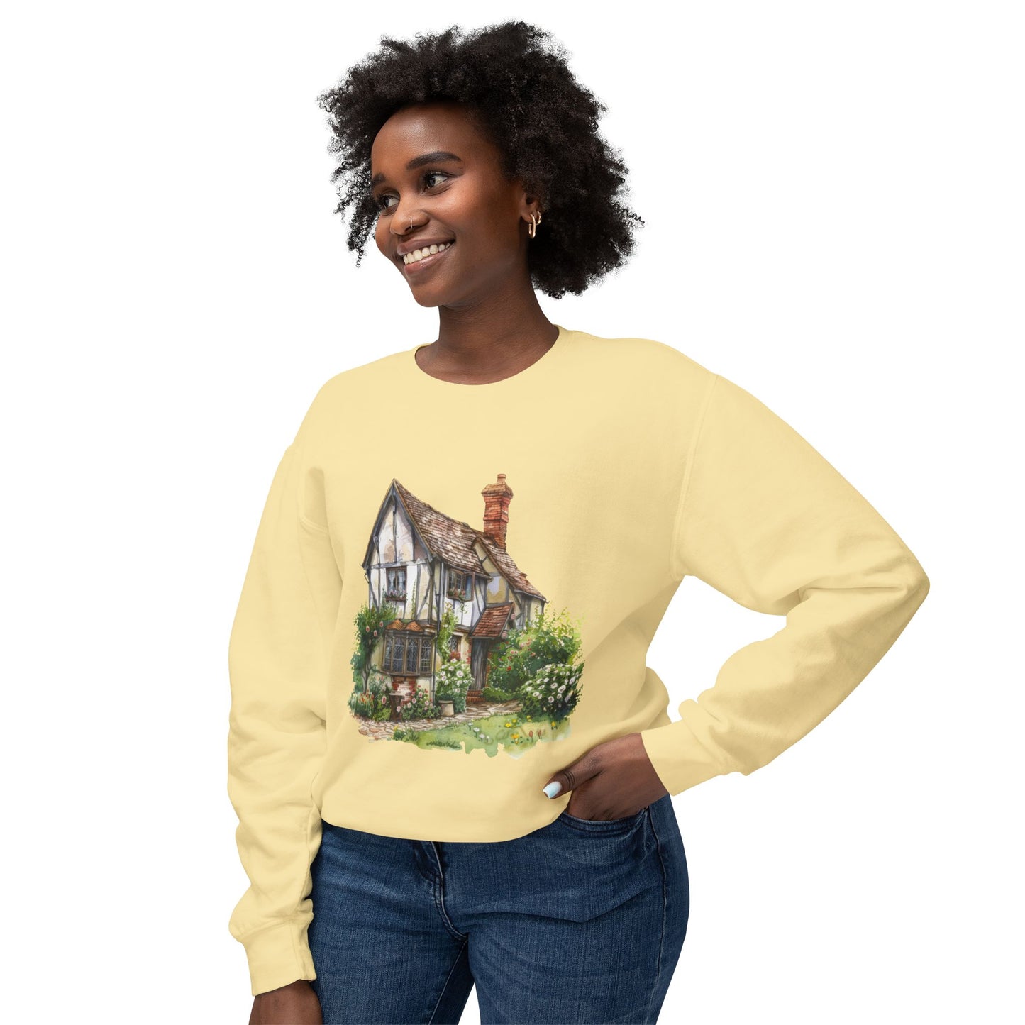 Unisex Lightweight Crewneck Sweatshirt - A Traditional British Home