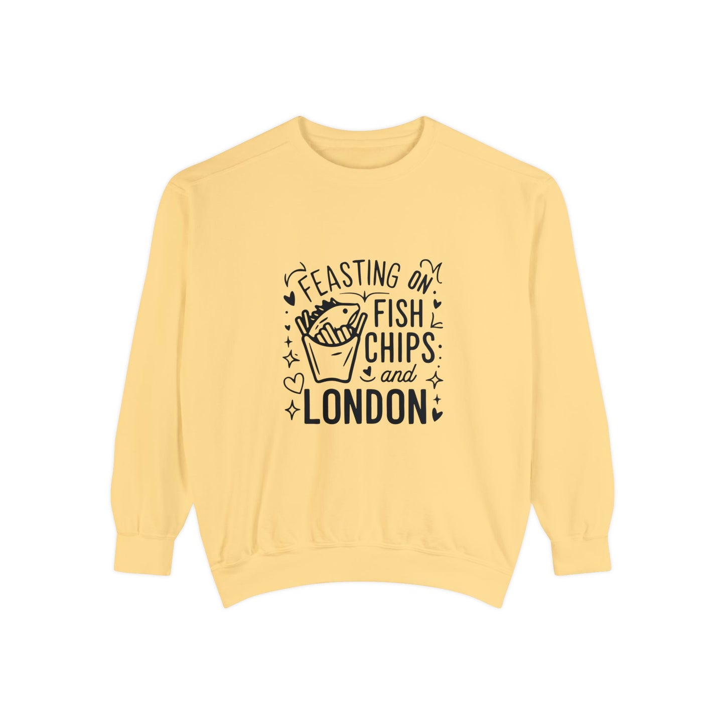 Unisex Garment-Dyed Sweatshirt Lightweight - Fish Cips and London