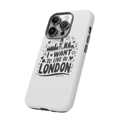 London City iPhone Case, Tough Phone Cover, Travel Gift, London Souvenir, Adventure Accessory, Wanderlust Decor