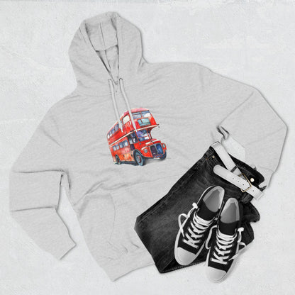 Three-Panel Fleece Hoodie - Rolling London - The Iconic Double-Decker
