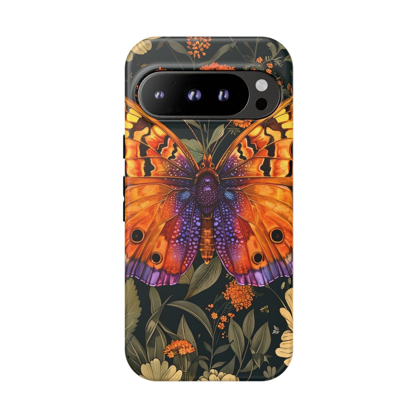 Butterfly Phone Case, Tough Cases for Nature Lovers, Vibrant Floral Design, Gift for Her, Cute Phone Accessories, Butterfly Artwork