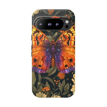Butterfly Phone Case, Tough Cases for Nature Lovers, Vibrant Floral Design, Gift for Her, Cute Phone Accessories, Butterfly Artwork