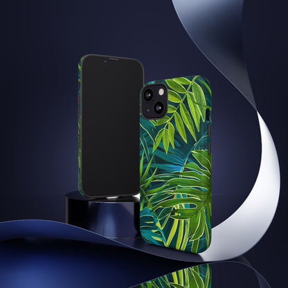 Tropical Phone Case - Durable Green Leaf Design, Eco-Friendly Gift, Trendy Accessory, Nature Lover's Case, Summer Vibes