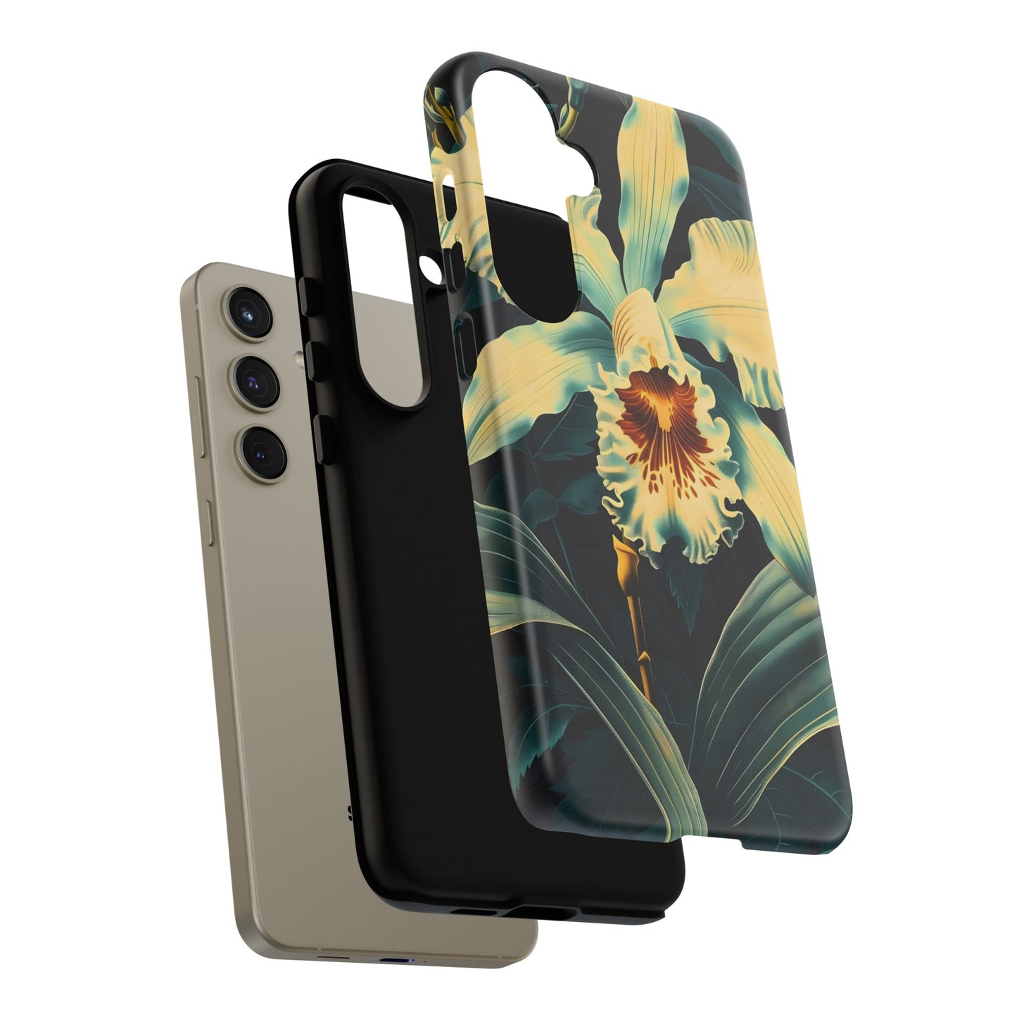 Floral Phone Case - Tough Cases with Orchid Design, Durable Smartphone Cover for Nature Lovers, Floral Gift for Her, Botanical [...]