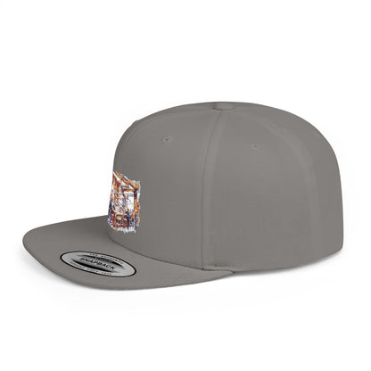 British Pub Stylish Flat Bill Snapback Hat, Trendy Cap for Casual Looks, Perfect for Summer Vibes, Outdoor Events, Gift for Friends, Unisex Fashion