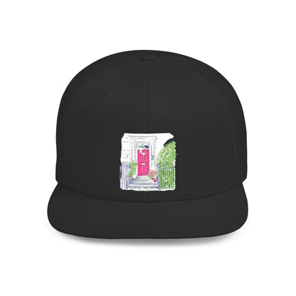 English Countryside Landscape Flat Bill Snapback