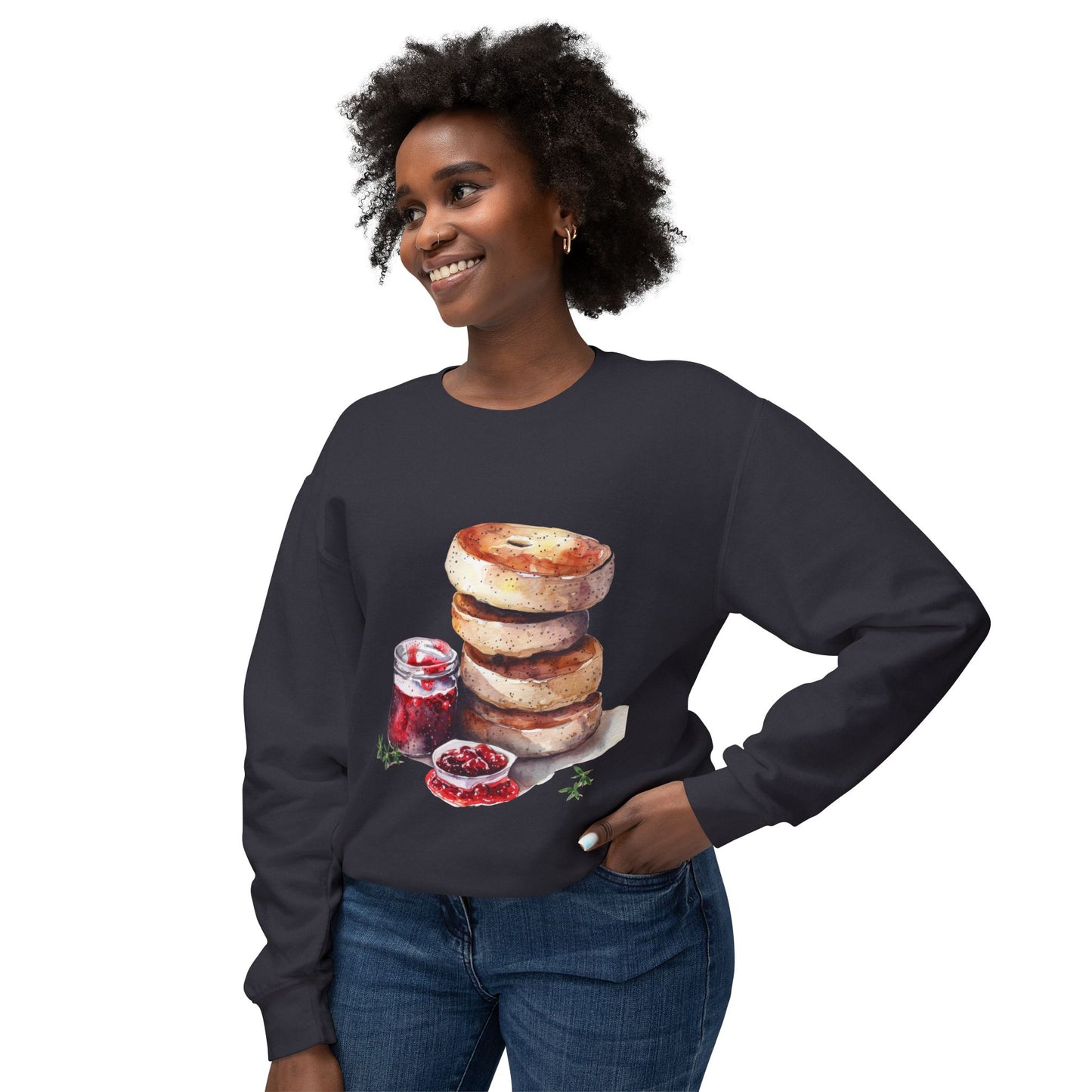 Unisex Lightweight Crewneck Sweatshirt - Tea, Tarts, and Triumph - British Royal Culinary Favorites