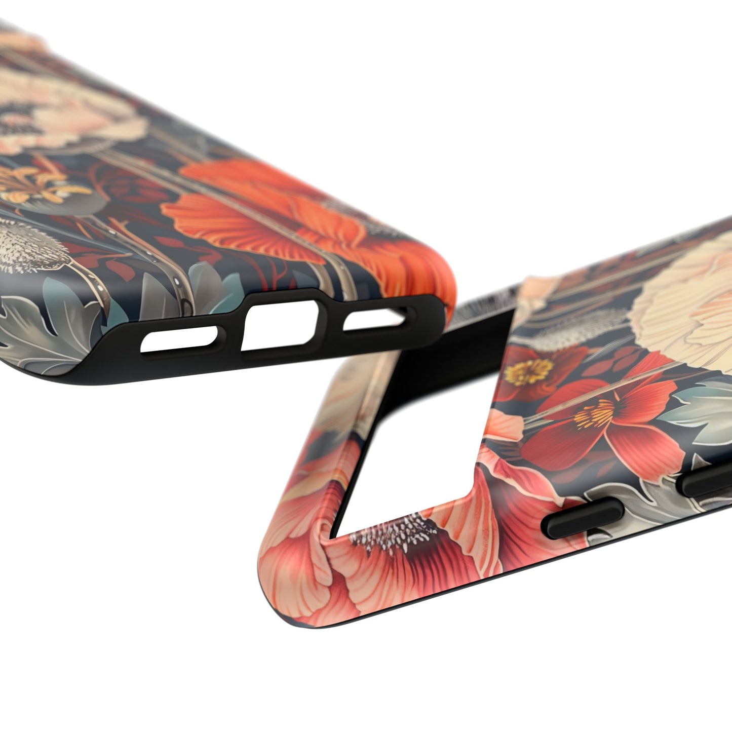 Floral iPhone Case, Tough Phone Cover, Artistic Protection, Flower Design, Unique Gift for Her, Phone Accessory, Trendy Tech