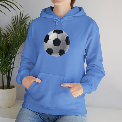 Unisex Heavy Blend™ Hooded Sweatshirt - Dynamic Football Design - Sports Passion and Energy