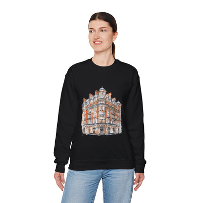Unisex Heavy Blend™ Crewneck Sweatshirt - Classic British Architecture - Elegant Historic Building