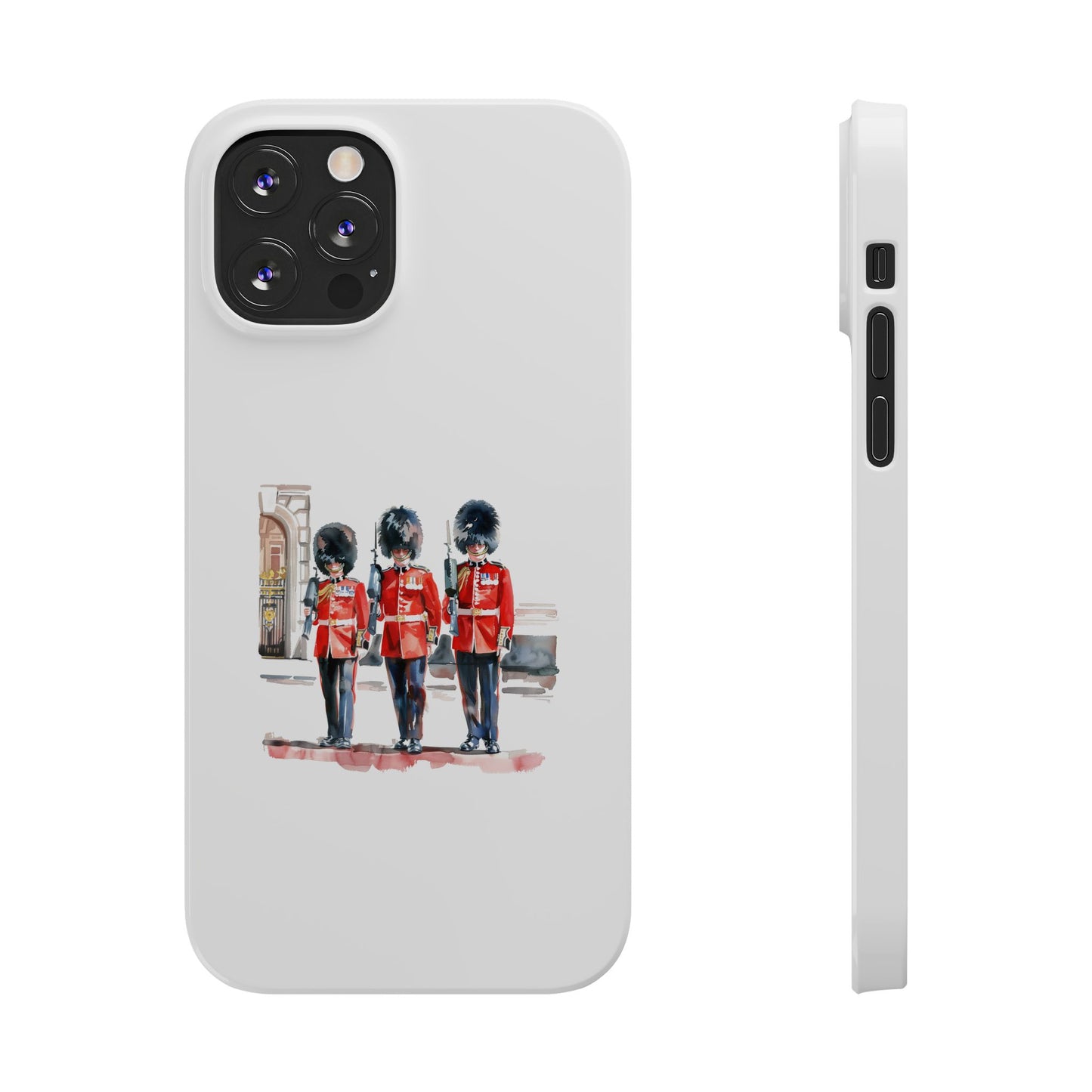 Slim Phone Case with Iconic British Guard Design - Perfect for Travel, Unique Gift, Cell Phone Accessory, Trendy Cover, London Souvenir