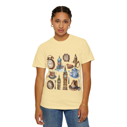 Unisex Garment-Dyed T-shirt - Timeless Symbols - Iconic England