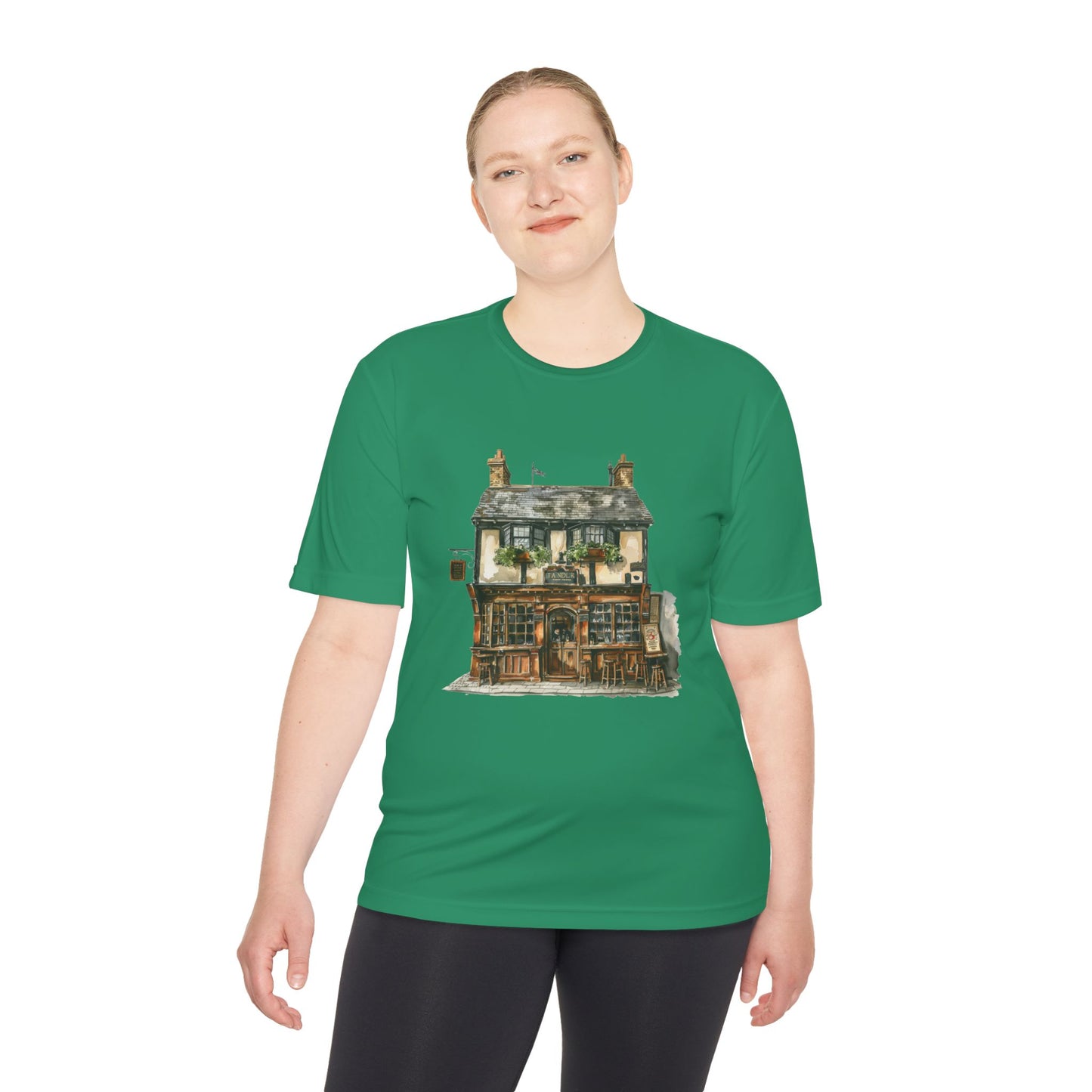 Unisex Moisture Wicking Tee - Watercolor English Countryside Home Decor