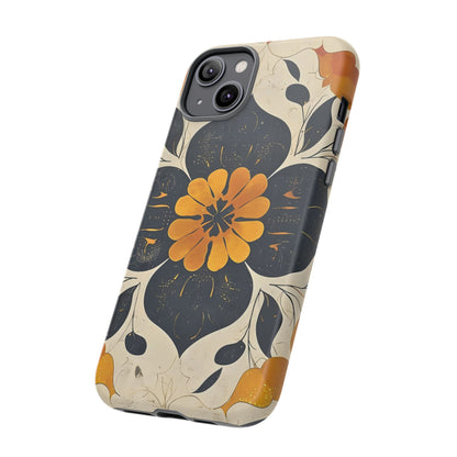 Floral Phone Case - Tough Cases, Botanical iPhone Cover, Vintage Flower Design, Durable Smartphone Protection, Unique Gift Idea