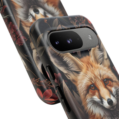 Fox Floral Phone Case, Tough Cases for Animal Lovers, Nature Themed Gift, Cute Phone Cover, Wild Fox Protector