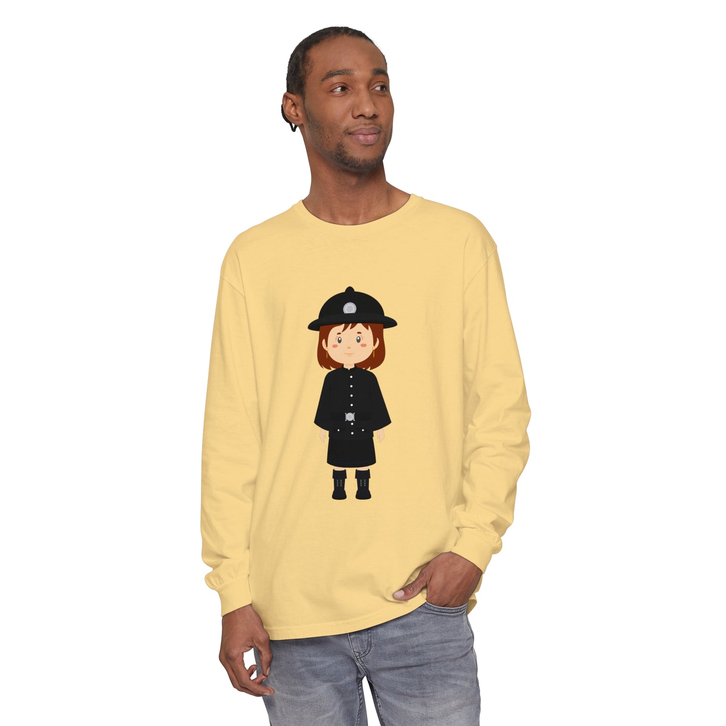 Unisex Garment-dyed Long Sleeve T-Shirt -  British Soldier Classic Military Elegance and Honorable