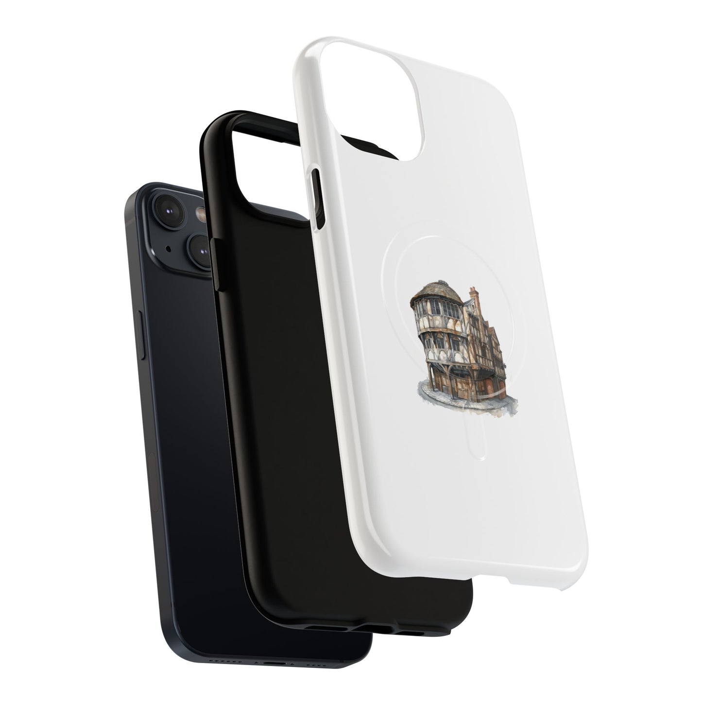 Durable Magnetic Phone Cases with Vintage Architecture Design, Personalized Phone Protection, Unique Gift for Travelers, Stylish Tech [...]