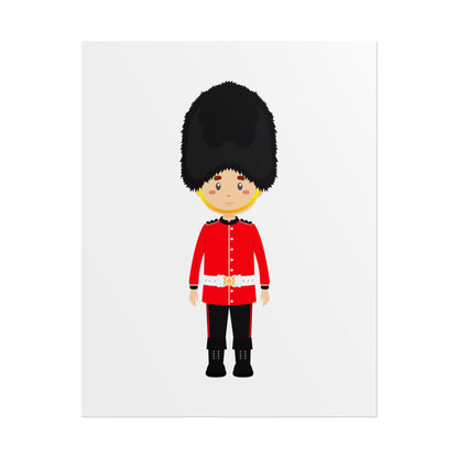 Adorable British Soldier Rolled Posters, Kids Room Decor, Unique Gift, Nursery Art, Educational Wall Art