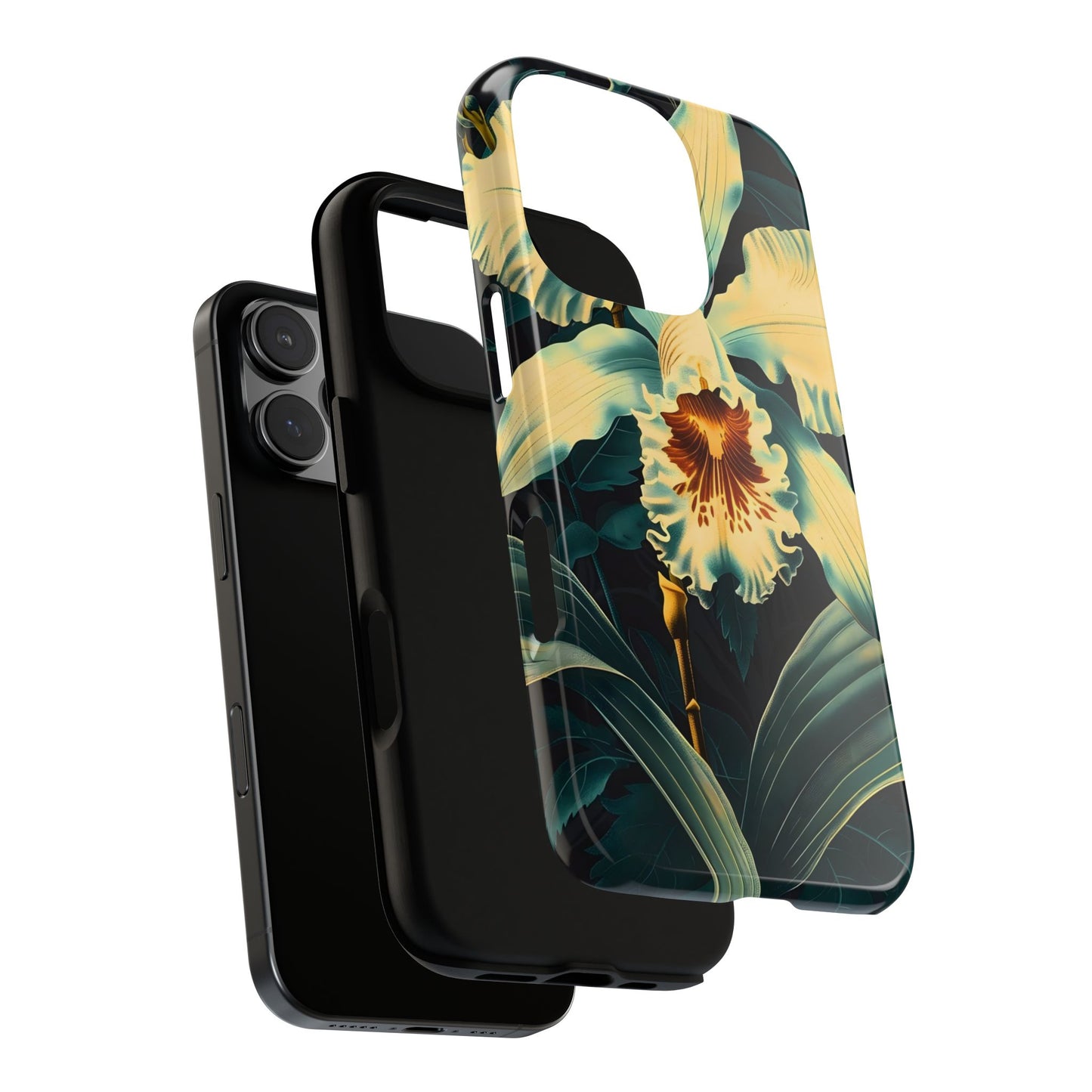 Floral Phone Case - Tough Cases with Orchid Design, Durable Smartphone Cover for Nature Lovers, Floral Gift for Her, Botanical [...]