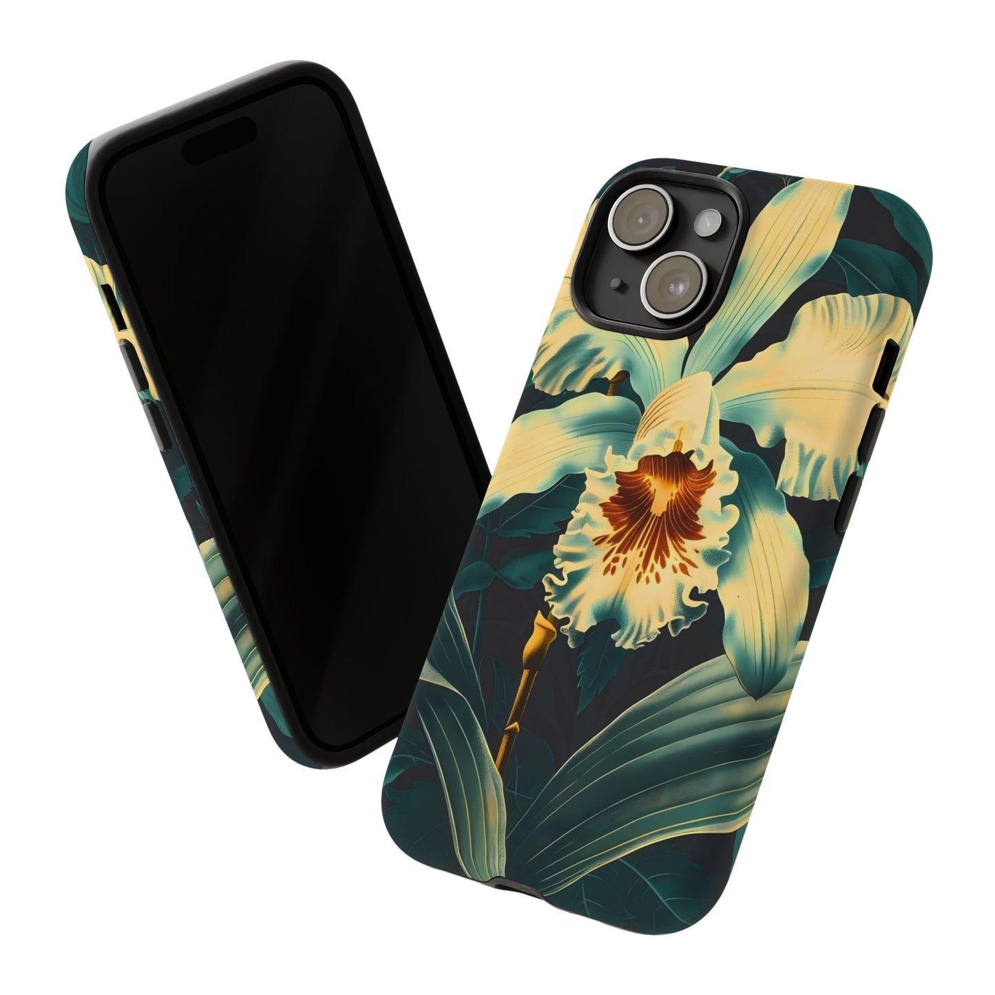 Floral Phone Case - Tough Cases with Orchid Design, Durable Smartphone Cover for Nature Lovers, Floral Gift for Her, Botanical [...]