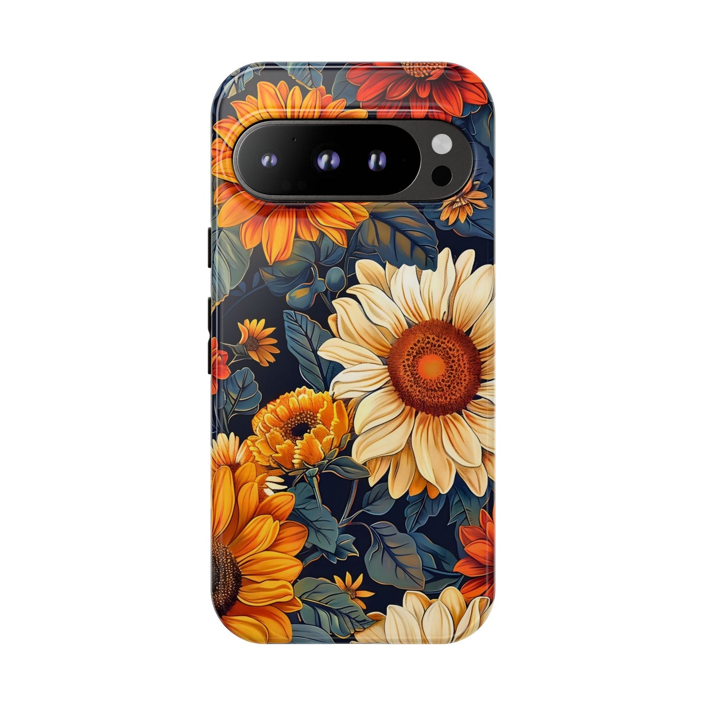 Floral Tough Phone Case | Sunflower Design, iPhone Cover, Protective Case, Gifts for Her, Floral Phone Accessory