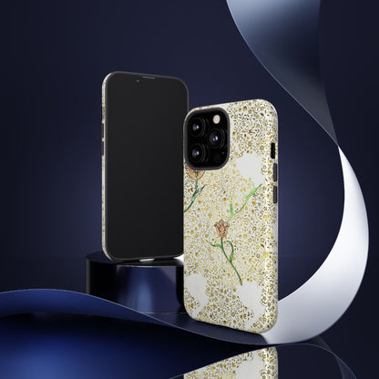 Elegant Floral Phone Case, Tough Cases for iPhone, Stylish Smartphone Cover, Protection with Floral Art, Unique Gift for Her