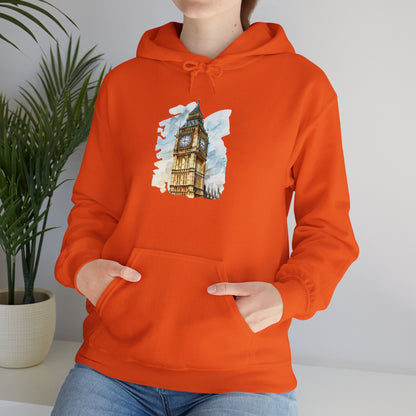 Unisex Heavy Blend™ Hooded Sweatshirt - Timeless Icon - The UK’s Famous Clock Tower