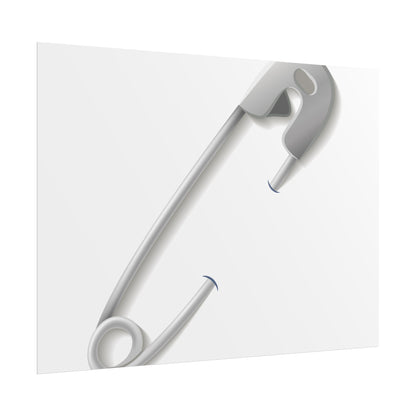 Minimalist Safety Pin Wall Art, Modern Decor, Unique Gift, Home Aesthetic, Art Print, Rolled Poster, Contemporary Interior Design