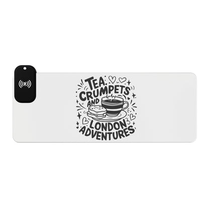 London's Exciting Adventures - LED Gaming Mouse Pad, Wireless Charging