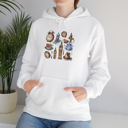 Unisex Heavy Blend™ Hooded Sweatshirt - Old World Charm - British Pub Traditions