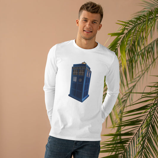 Men’s Base Longsleeve Tee - British Police Public Call Box