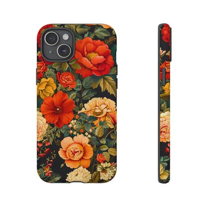 Floral Phone Case, Tough Cases, Decorative Tech Accessories, Gift for Her, Nature Lover Gift, Boho Style Case, Spring Floral Cover