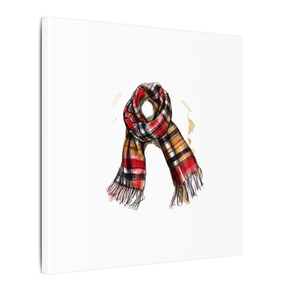 Autumn Scarf Canvas Art Print | Cozy Home Décor, Gift for Fall Lovers, Seasonal Wall Art, Unique Interior Design