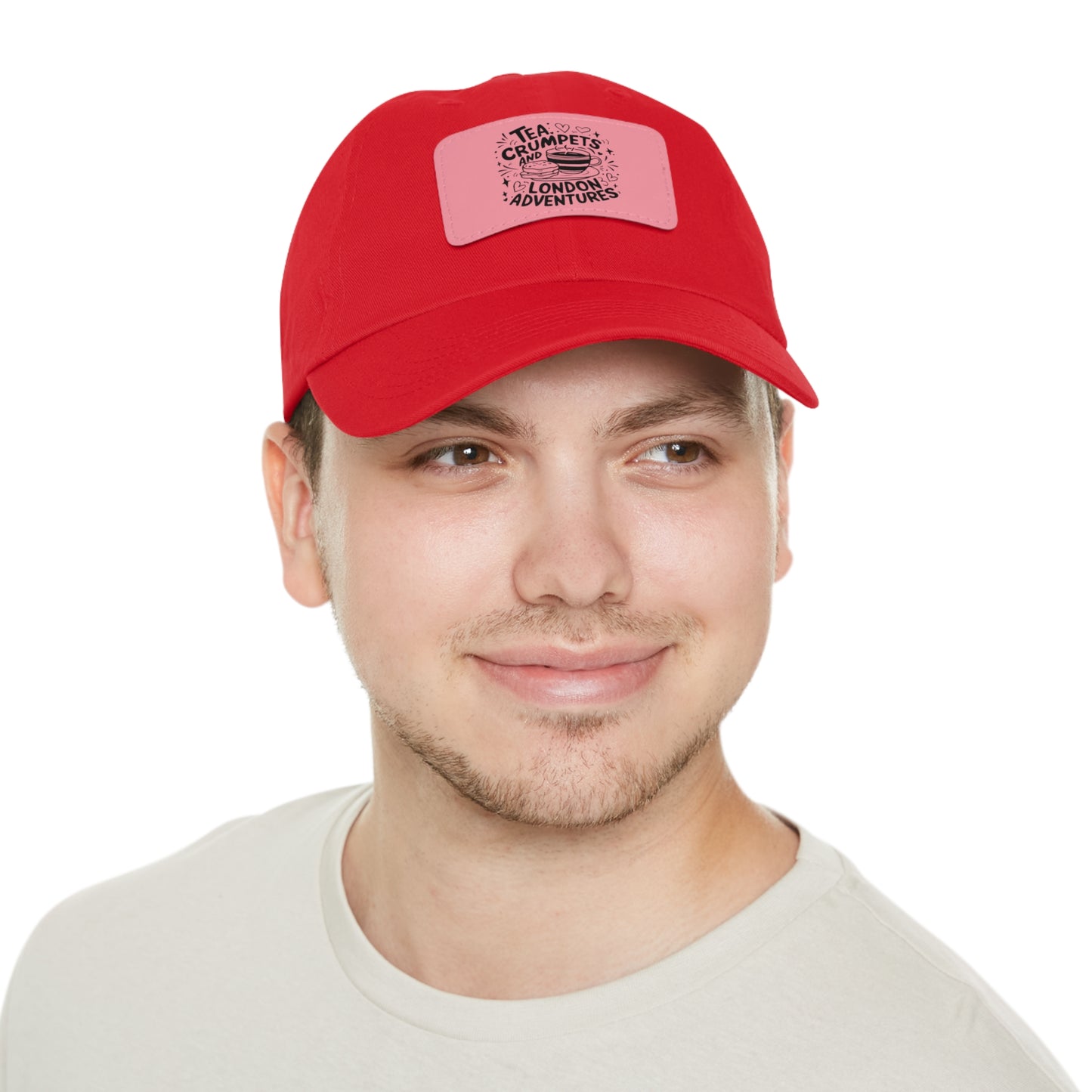 London Adventures Dad Hat with Leather Patch, Gift for Dad, Sporty Cap, Adventure Hat, Cute Summer Accessory