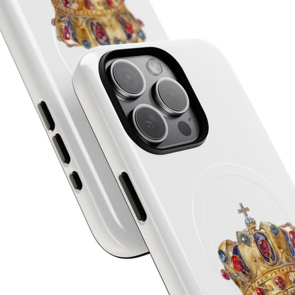 Royal Crown Magnetic Phone Case, Durable Phone Cover, Stylish Tech Accessory, Perfect Gift for Him & Her, Unique Design Case