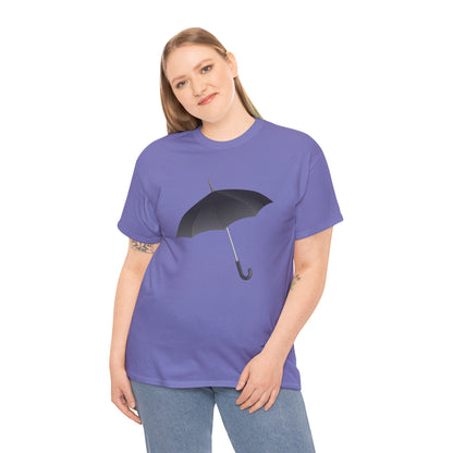 Unisex Heavy Cotton Tee - Regal Royal Umbrella - Elegant and Majestic
