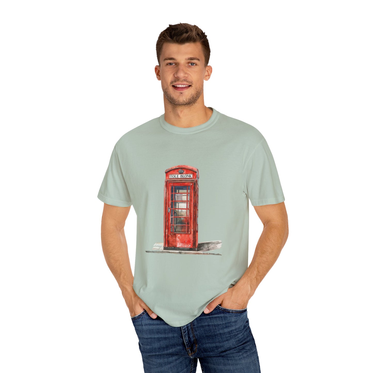 Unisex Garment-Dyed T-shirt - The Famous London Red Bus