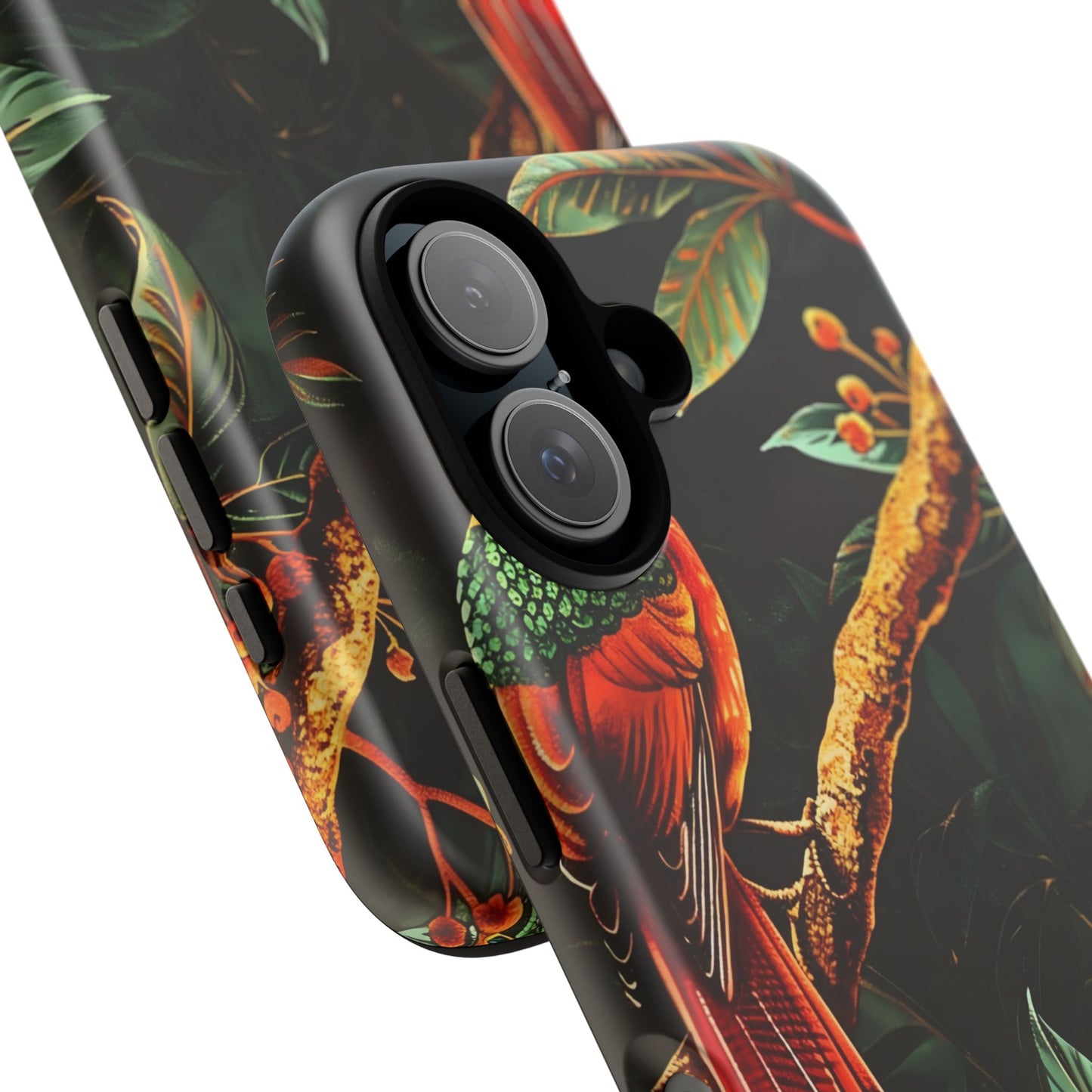 Tough Cases for Nature Lovers, Tropical Bird Phone Case, Eco-Friendly Cover, Gift for Bird Watchers, Vibrant Floral Design