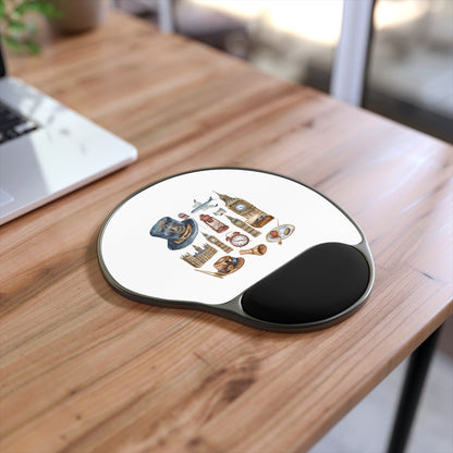 Architectural Mouse Pad With Wrist Rest