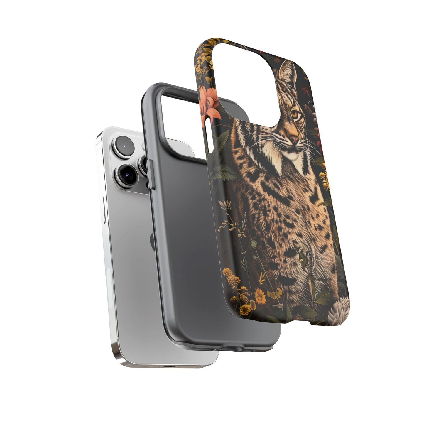 Wildlife Phone Case with Lynx Design, Tough Cases, Animal Lovers Gift, Nature Inspired Accessories, Unique Tech Protection