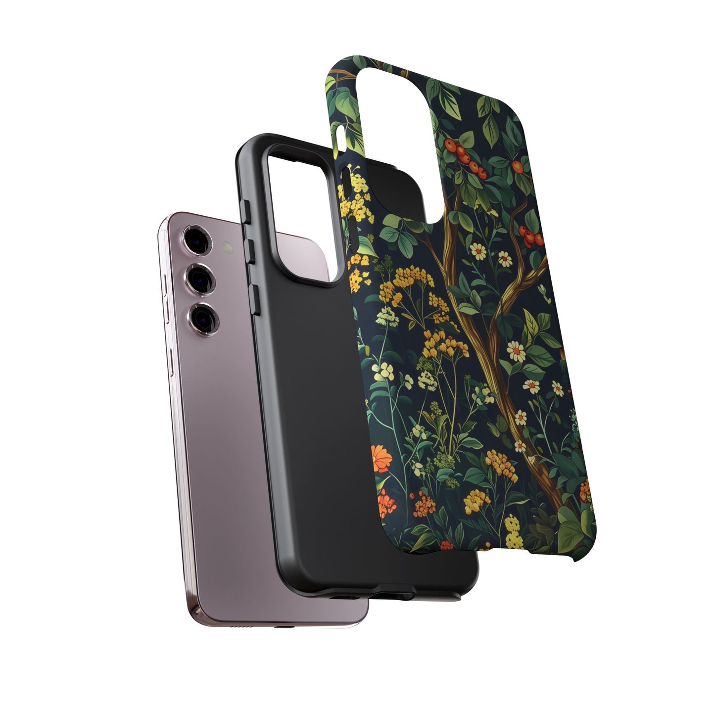 Floral iPhone Case, Nature Inspired Tough Case, Botanical Phone Cover, Eco-Friendly Gift, Unique Floral Design