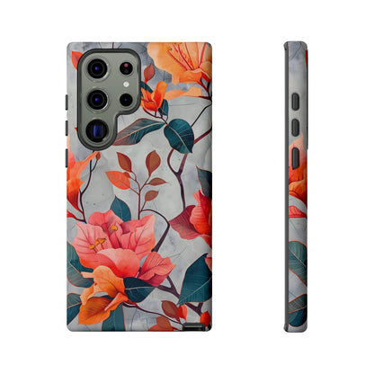 Floral Phone Case, Tough Cases, Flower Power, Gift for Her, Decorative Phone Cover, Trendy Accessories, Everyday Style