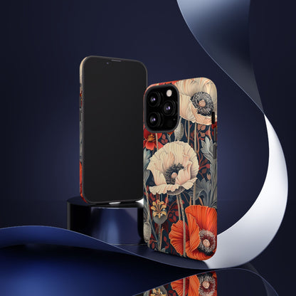 Floral iPhone Case, Tough Phone Cover, Artistic Protection, Flower Design, Unique Gift for Her, Phone Accessory, Trendy Tech
