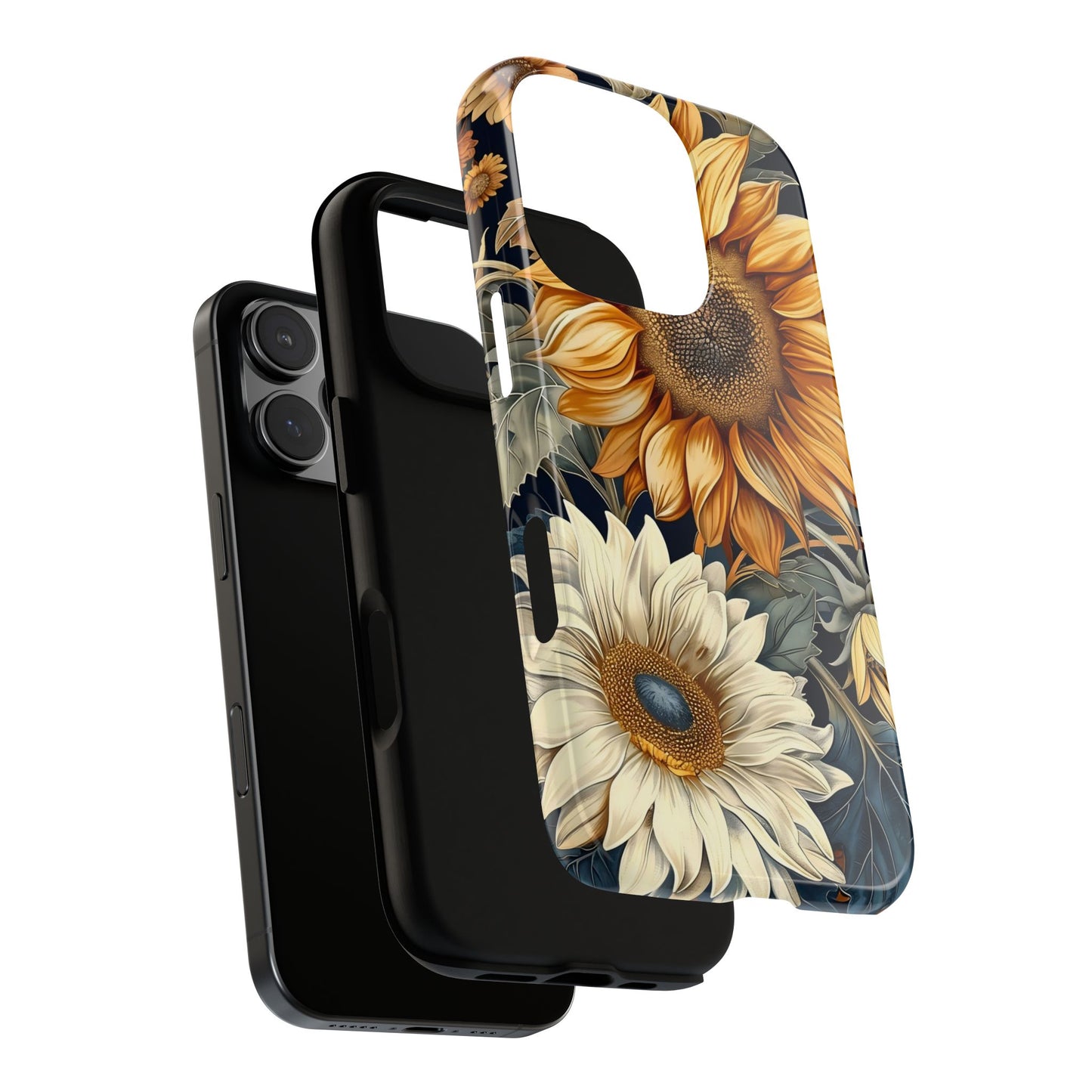 Floral Phone Case for Tough Cases, Sunflower Design, Nature Lover Gift, Birthday Present, Eco-Friendly Accessories, Summer Vibes