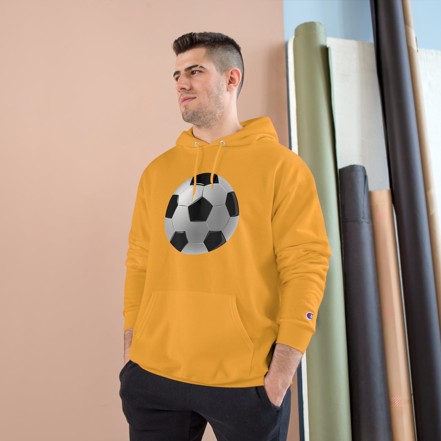 Dynamic Football Design - Sports Passion and Energeic Champion Hoodie
