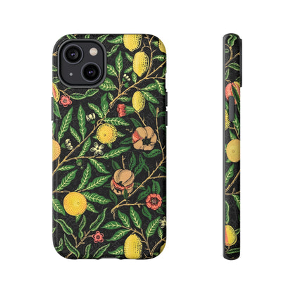 Tough Cases Phone Case, Floral Phone Cover, Tough Phone Protection, Gift for Plant Lovers, Black Background, Eco-Friendly Design