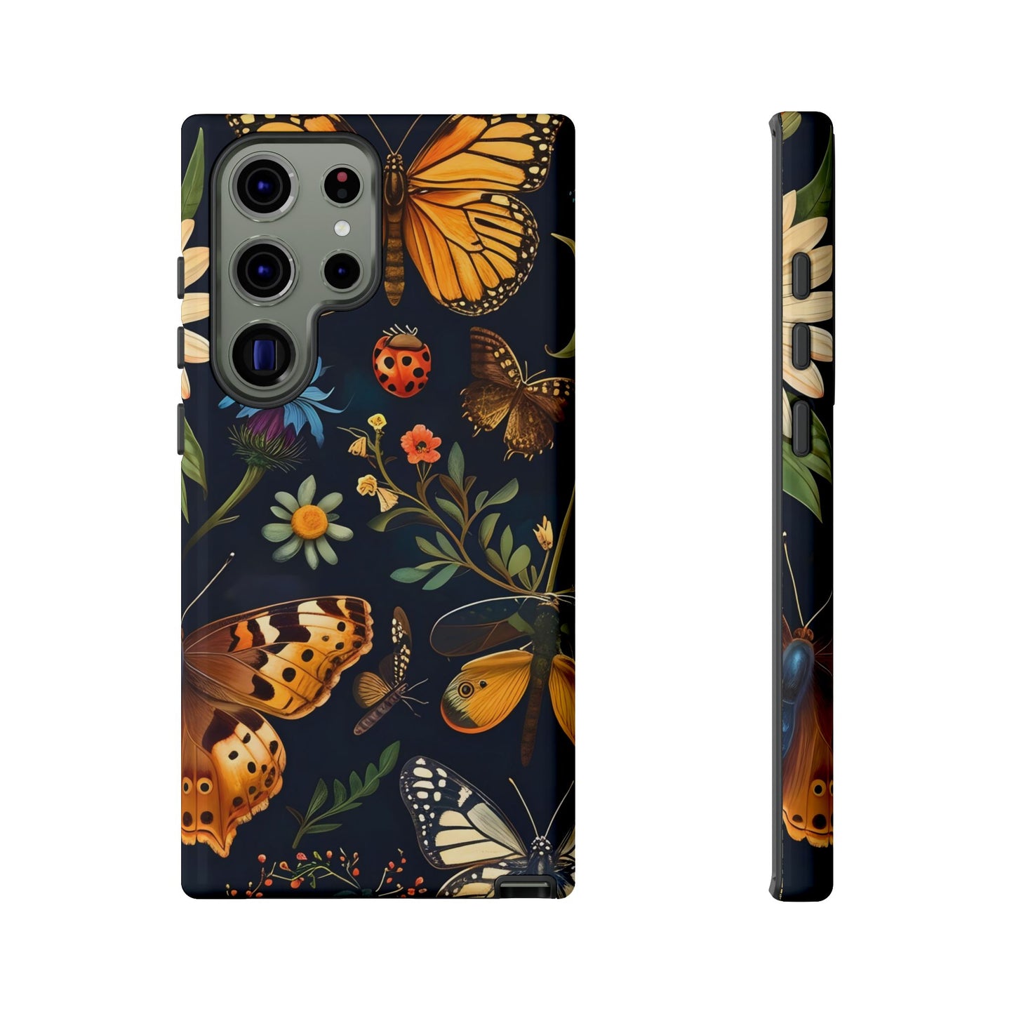 Nature-Inspired Phone Case | Floral Butterfly Design, Tough Phone Cover, Gift for Nature Lovers, Cute Butterfly Case, Home Decor